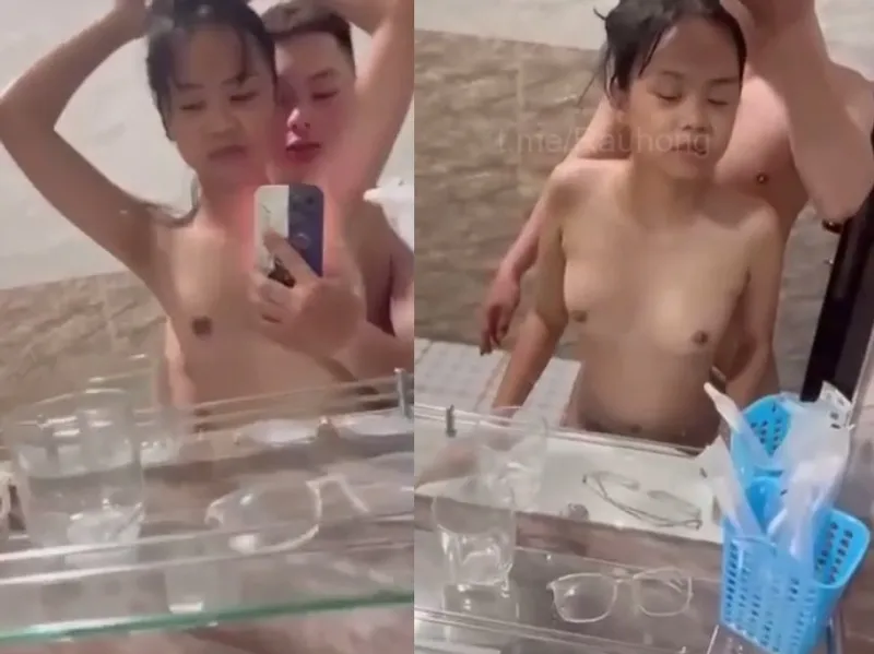 Thon gọn em cùng anh người yêu làm tình trước gương quay kỉ niệm